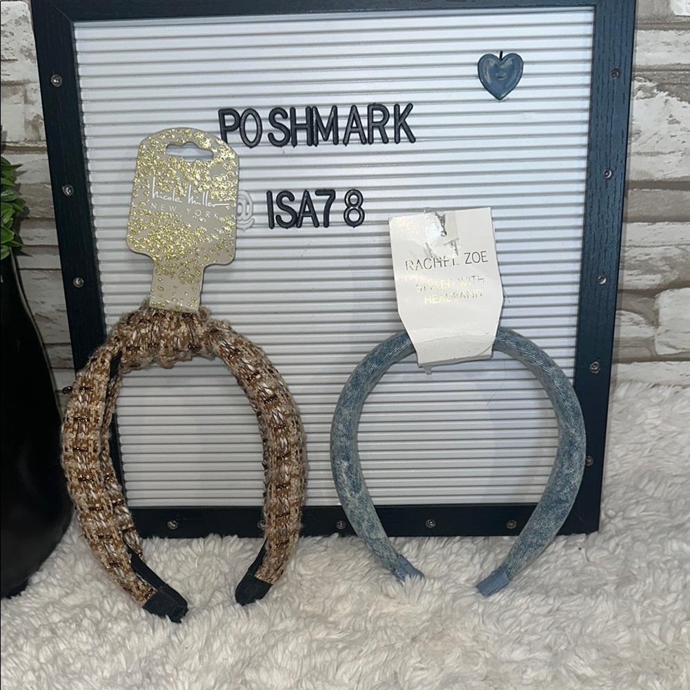 Rachel Zoe and Nicole Miller Headbands in Brown and Blue